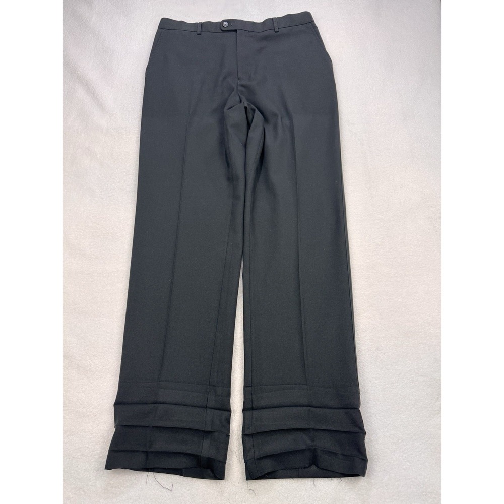 Peter Millar Crown Comfort‎ Pants Men 36x34 (34W) Black Raw Hem Golf MF16EB50FB